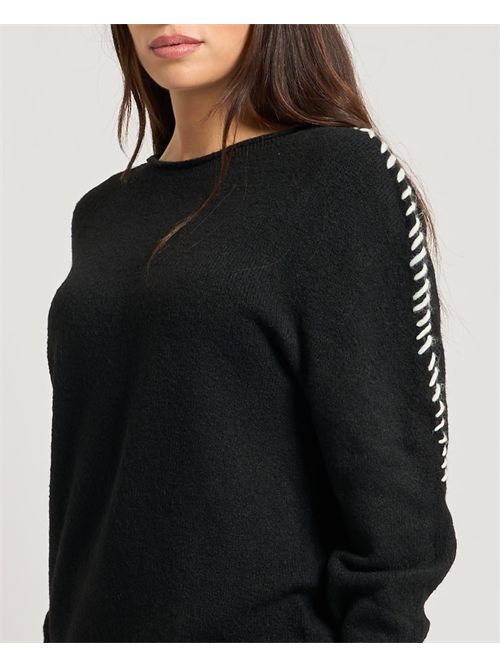 Maglione donna Gaelle Paris con cuciture a contrasto GAELLE PARIS | GAABW07303NE01